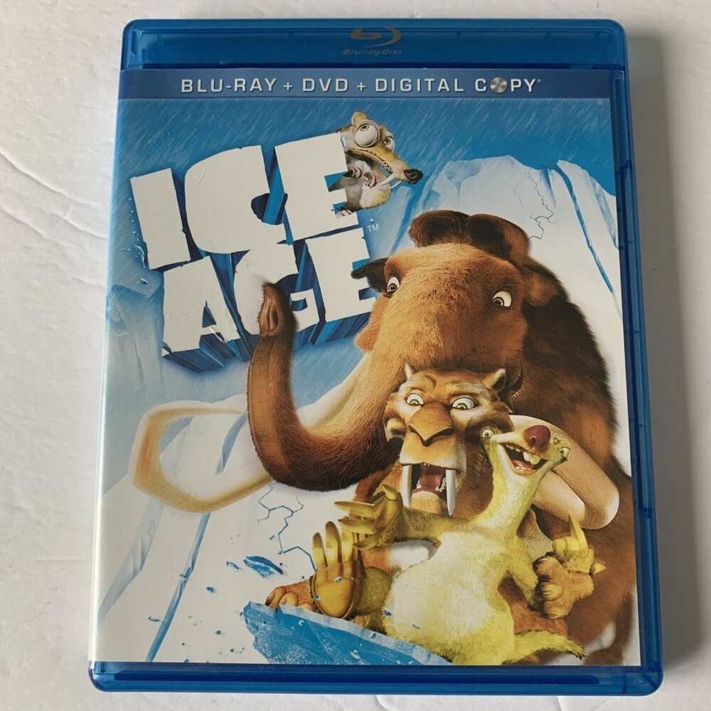 💙 Ice Age Blu-ray DVD Digital Copy 3 Disc Set Animated Family Movie